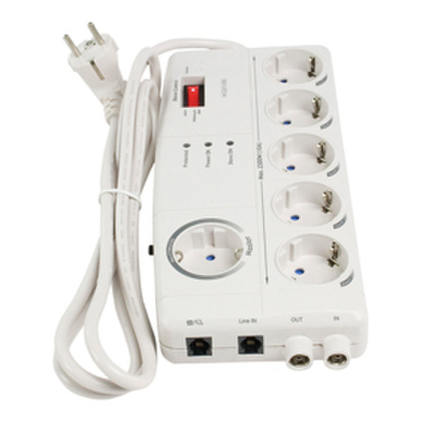 König CMP-MSSP06 6AC outlet(s) 100-240V 1.8m White surge protector