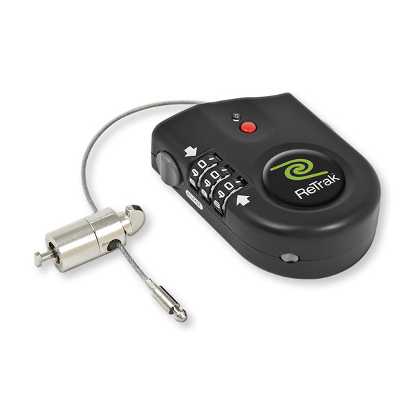 ReTrak Retractable Cable Lock with Alarm