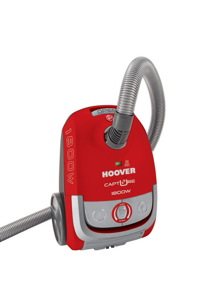 Hoover TCP 1805 Цилиндрический пылесос 2л 1800Вт Красный, Cеребряный