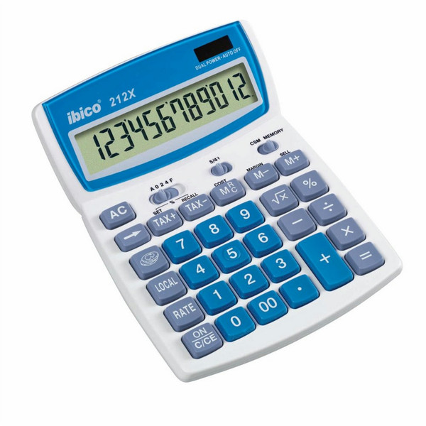 Ibico 212X Desktop Basic calculator Blue,White