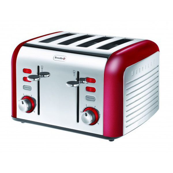 Breville VTT332 4slice(s) Rot, Silber Toaster