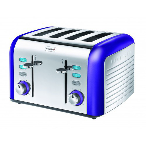 Breville VTT335 4slice(s) Blau, Edelstahl Toaster