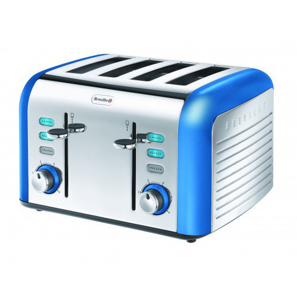 Breville VTT337 4slice(s) Blau, Edelstahl Toaster