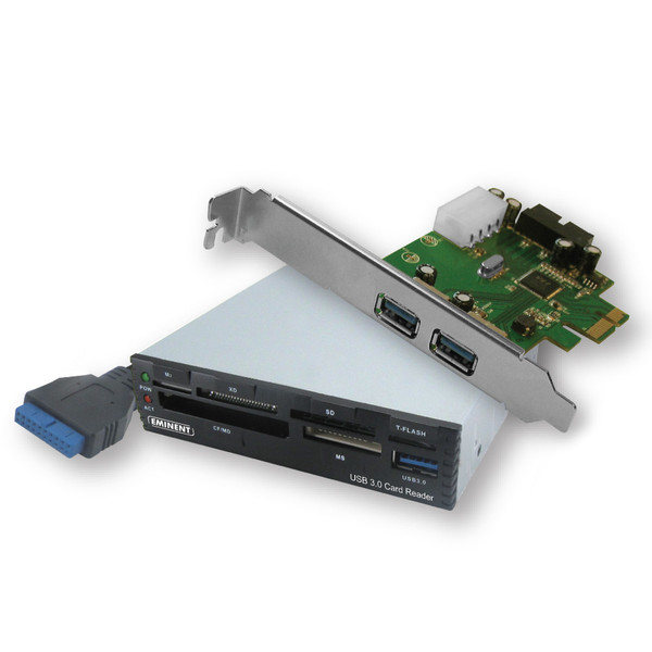 Eminent Super Speed USB 3.0 PCI-e card and internal USB 3.0 Card Reader Eingebaut USB 3.0 Schnittstellenkarte/Adapter