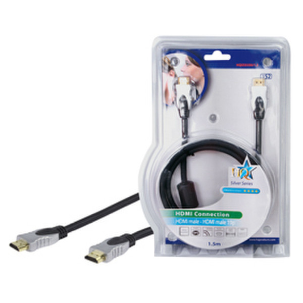 HQ Double shielded HDMI cable 1.5m HDMI HDMI Silver