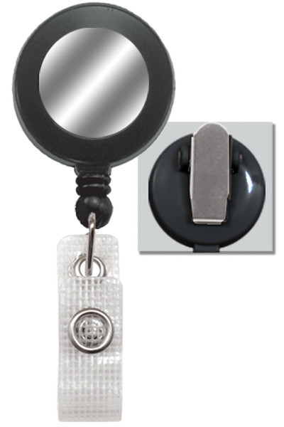 Brady People Round Badge Reel with Silver Sticker, Reinforced Vinyl Strap & Spring Clip Vinyl 100Stück(e)