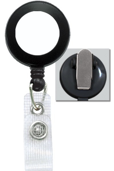 Brady People Round Badge Reel with White Sticker, Reinforced Vinyl Strap & Spring Clip Vinyl 100Stück(e)