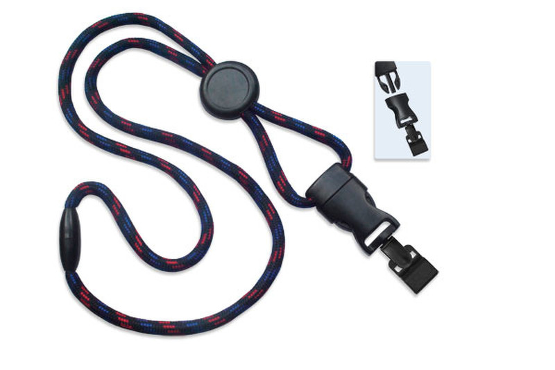 Brady People 1/4" Round Lanyard with Breakaway, Round Slider & Detachable Gripper 30