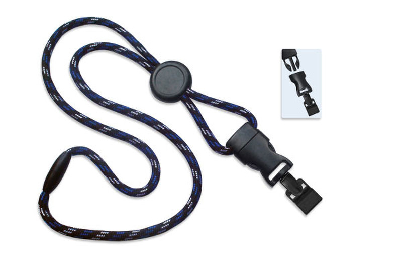 Brady People 1/4" Round Lanyard with Breakaway, Round Slider & Detachable Gripper 30