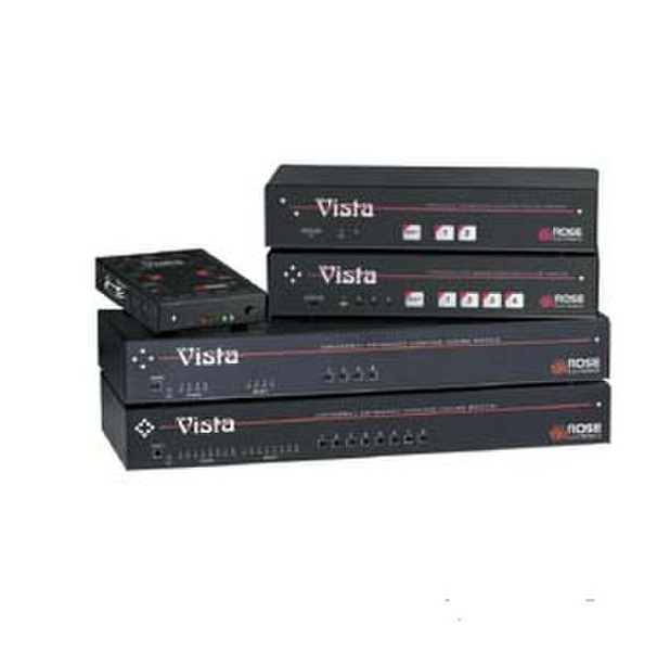 Rose Vista 1U Schwarz Tastatur/Video/Maus (KVM)-Switch