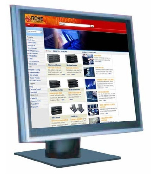 Rose RVD-LCD15/TU 15Zoll 1024 x 768Pixel Multi-Nutzer Silber Touchscreen-Monitor