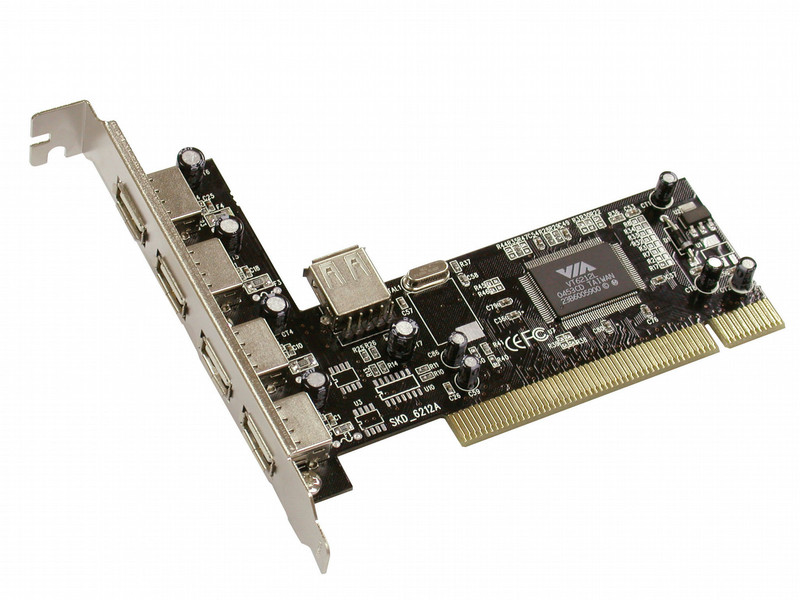 Zonet 4+1 USB 2.0 Ports PCI Card интерфейсная карта/адаптер