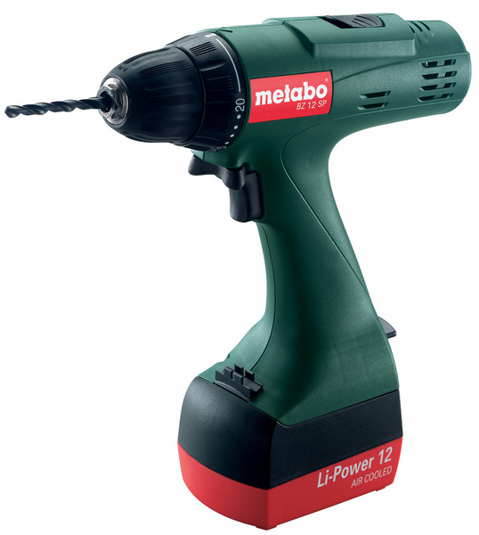 Metabo BZ 12 SP Дрель с рукояткой пистолетного типа Литий-ионная (Li-Ion) 2.2А·ч 1700г Черный, Зеленый