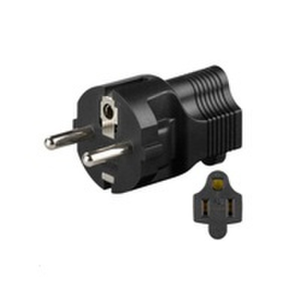 Microconnect PETRAVEL4 Type F (Schuko) Type B Black power plug adapter