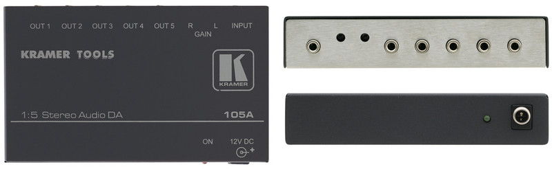Kramer Electronics 105A 5.0 Leistung/Phase Verkabelt Schwarz Audioverstärker