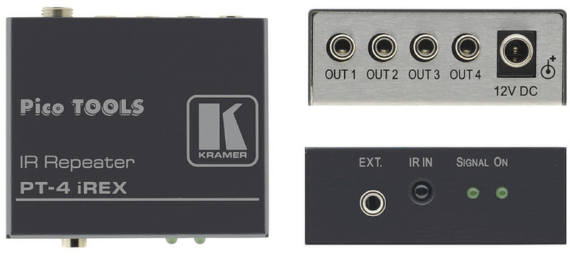 Kramer Electronics PT-4IREX AV repeater Black AV extender