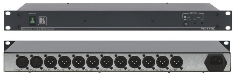 Kramer Electronics VM-1110XL 5.0 Представление / сцена Проводная Черный усилитель звуковой частоты