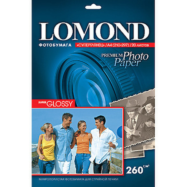 Lomond Premium Photo Inkjet Paper Super Glossy 260 g/m2 A4/20 Bright Glanz Druckerpapier