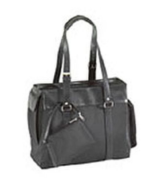 HP Signature Black Leather/Nylon Tote