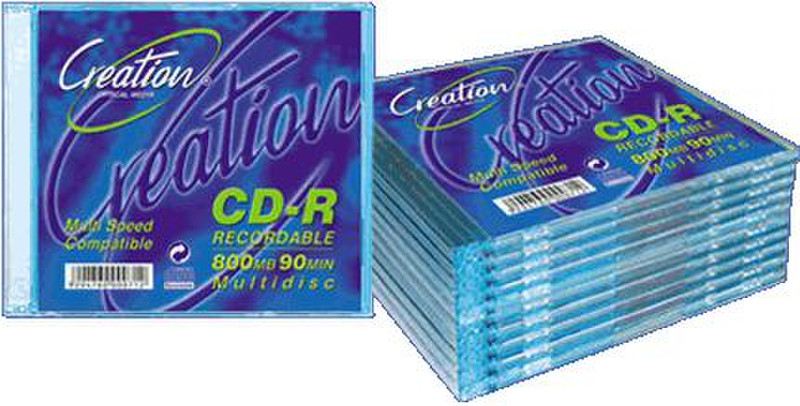 Creation CD-R 90'/800MB multidisc slim 10-pack 800MB