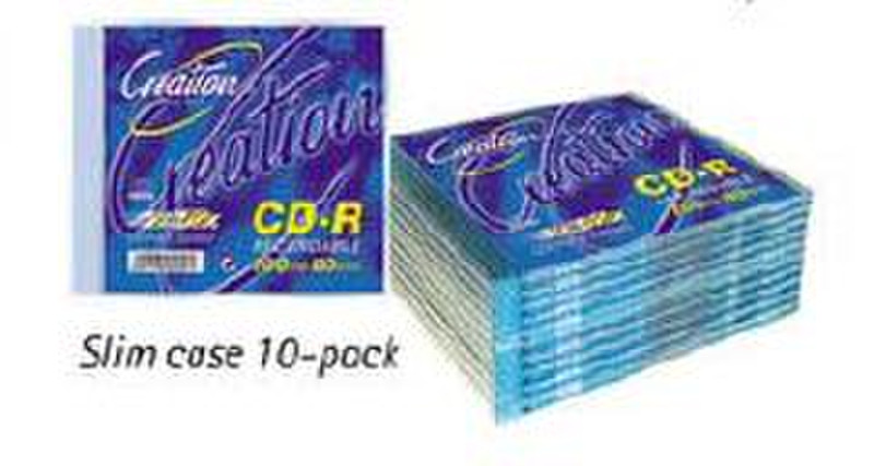 Creation CD-R 80'/ 700MB 52x, slim case 10-pack 700MB
