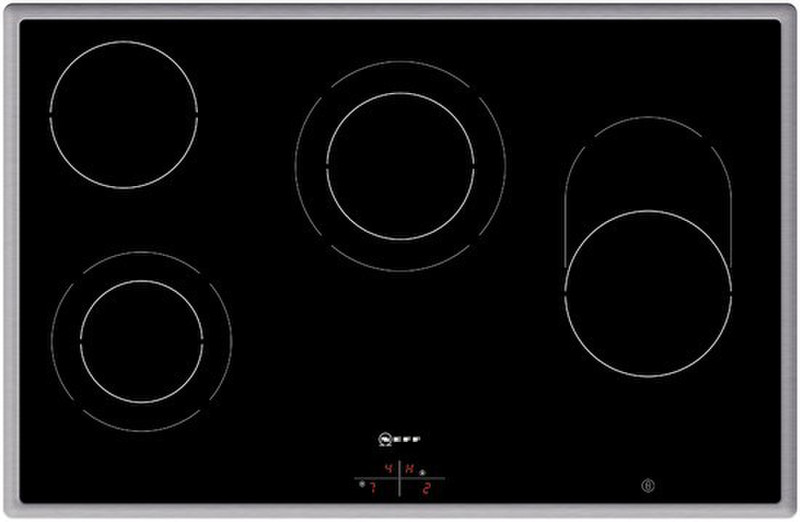 Neff M13A80N0 Eingebaut Ceramic hob Schwarz, Edelstahl Kochfeld