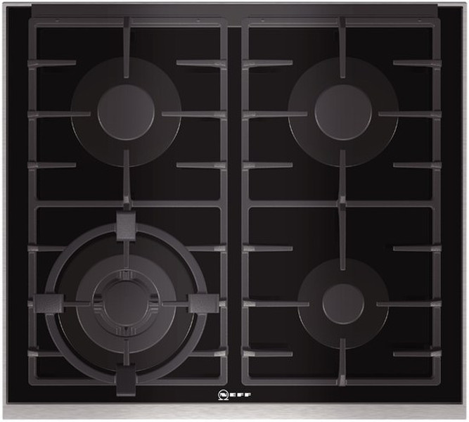 Neff M66R36N0 built-in Gas Black,Stainless steel hob