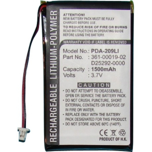 UltraLast PDA-209LI Lithium Polymer (LiPo) 1500mAh 3.7V rechargeable battery