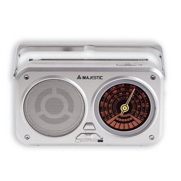 New Majestic RT-182 Portable Analog Silver radio