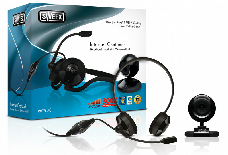 Sweex WC930 0.3MP 640 x 480Pixel USB 2.0 Schwarz Webcam