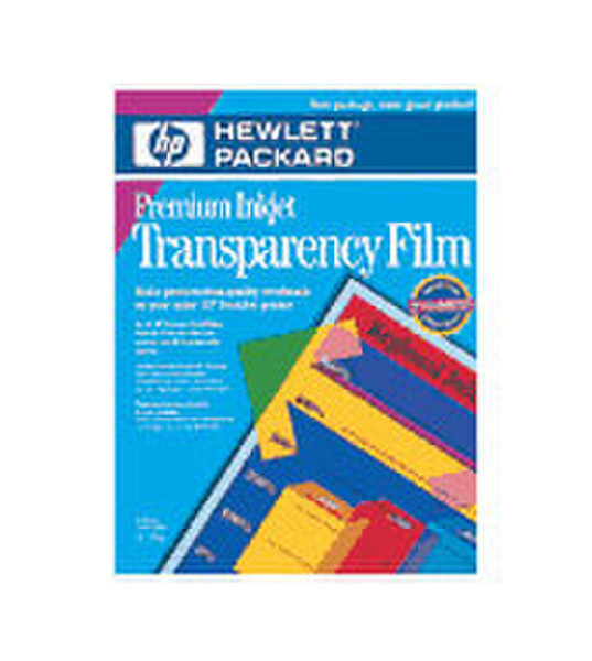 HP Premium Inkjet Transparency Film-50 sht/Letter/8.5 x 11 in диапозитивная пленка
