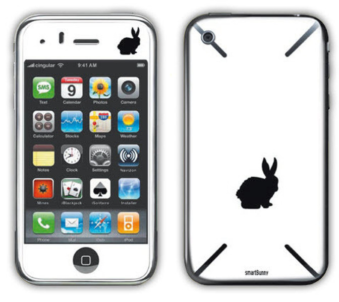 smartBunny Skin iPhone Cover case Черный, Белый