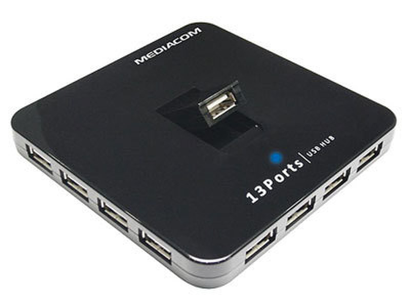 Mediacom M-HU2AP13 480Мбит/с Черный хаб-разветвитель