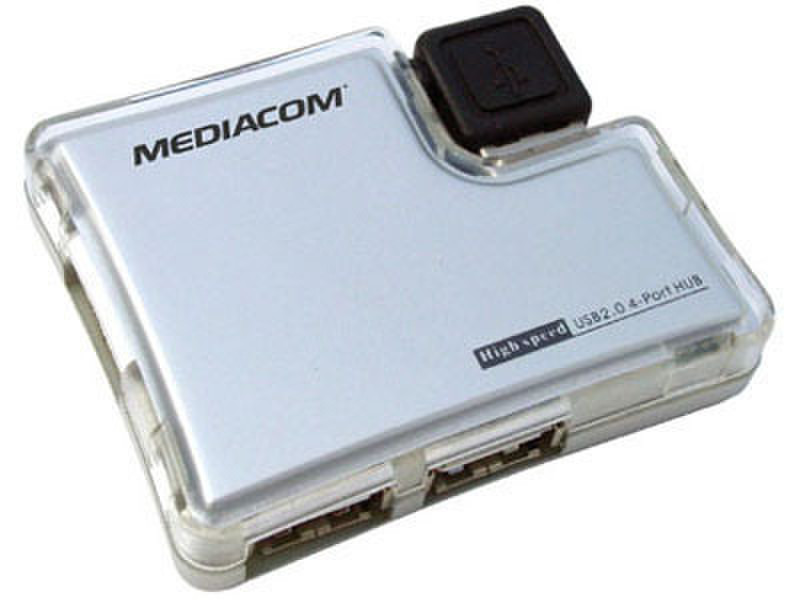 Mediacom M-HU2SR 480Mbit/s Silver,Transparent