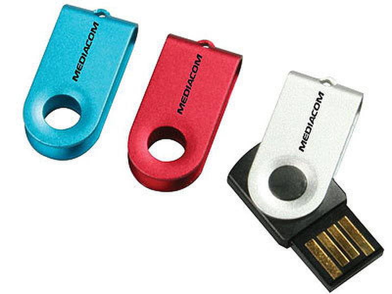 Mediacom Teeny Key Disk 8GB 8ГБ USB 2.0 Type-A Разноцветный USB флеш накопитель