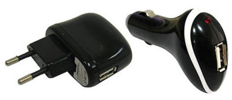 Mediacom USB Travel Charger Combo Kit Авто, Для помещений Черный