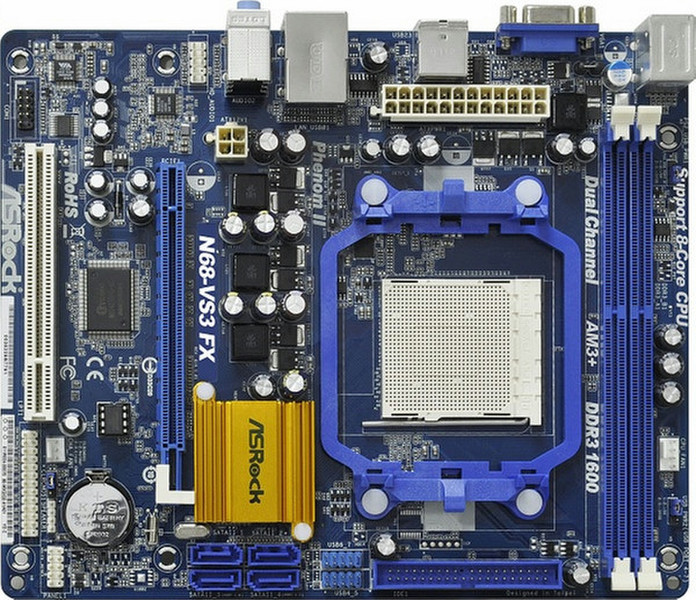 Asrock N68-VS3 FX NVIDIA nForce 630a Socket AM3+ Micro ATX