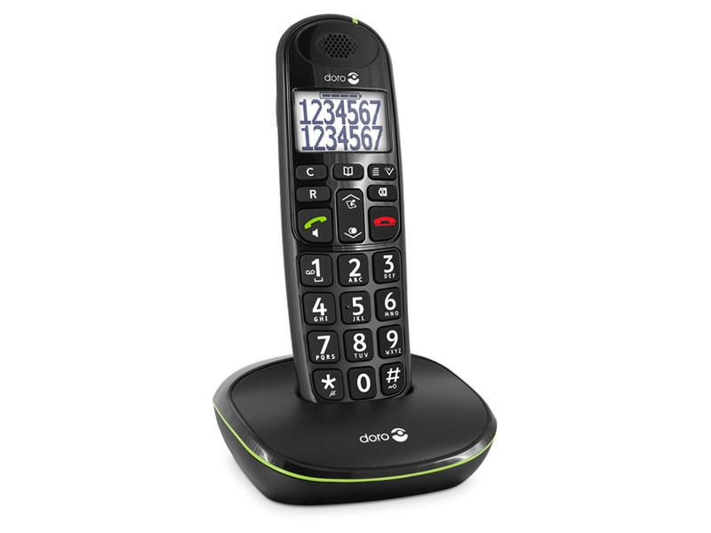 Doro PhoneEasy 110 DECT телефон Идентификация абонента (Caller ID) Черный