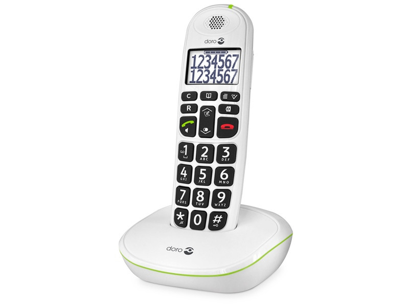 Doro PhoneEasy 110 DECT телефон Идентификация абонента (Caller ID) Белый