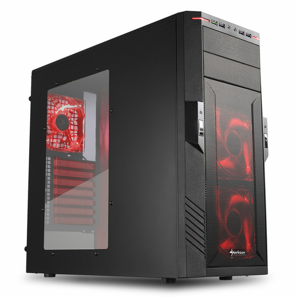 Sharkoon T28 Desktop Black,Red