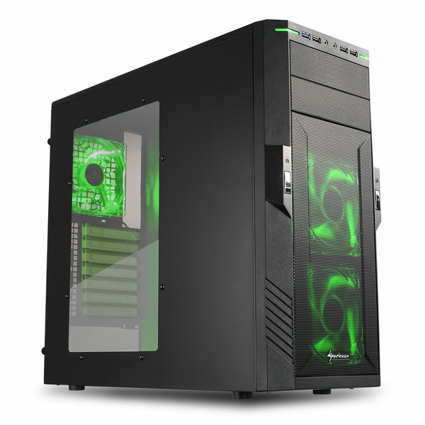 Sharkoon T28 Desktop Black,Green