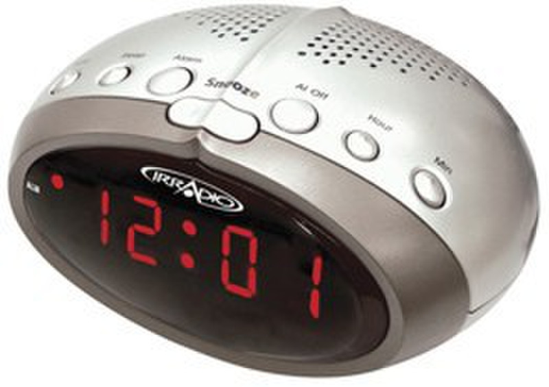 Irradio RC 184 Clock Analog Silver