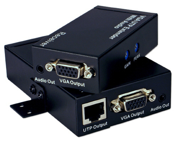 QVS VA-E AV transmitter & receiver Black AV extender