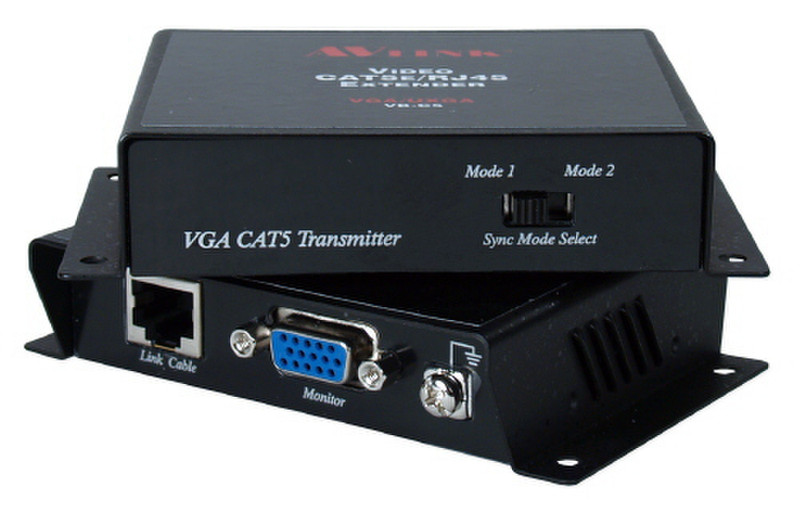 QVS VB-C5 AV transmitter & receiver Black AV extender
