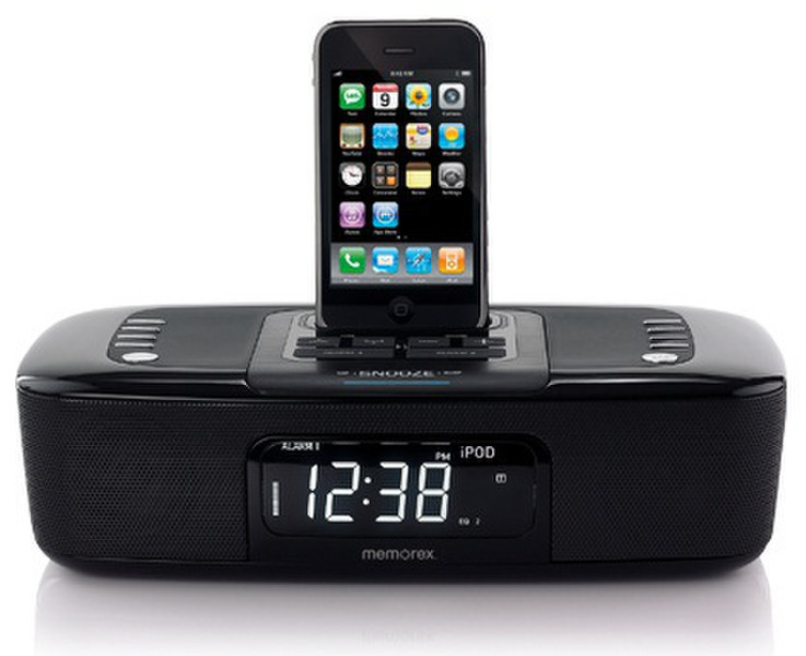Memorex Dual Alarm Clock Radio 2.0 Black