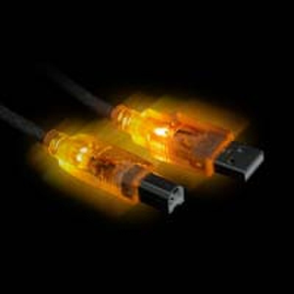 StarTech.com 6' Yellow LED USB 2.0 Cable A-B M/M 1.83m Yellow USB cable
