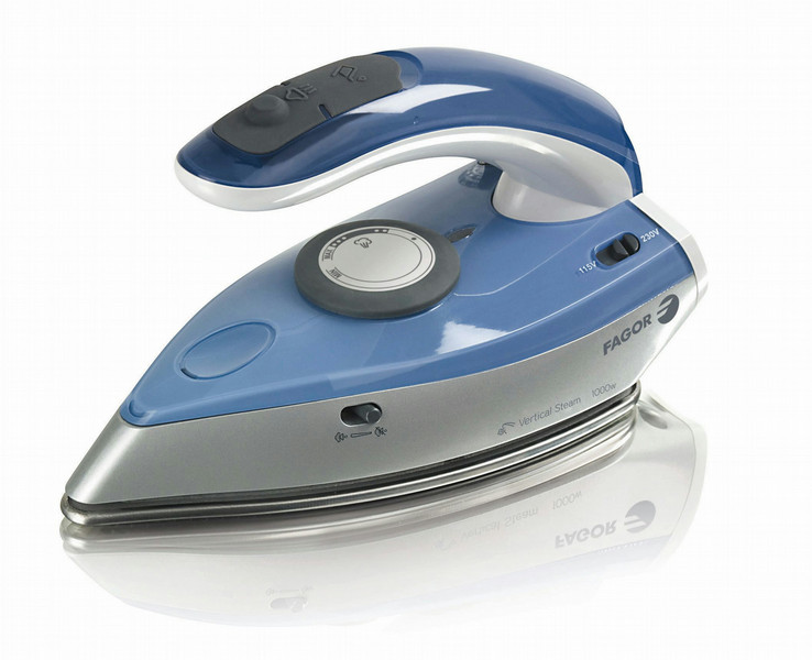 Fagor PLV-150 Dry & Steam iron Stainless Steel soleplate 1000W Blue,Grey iron