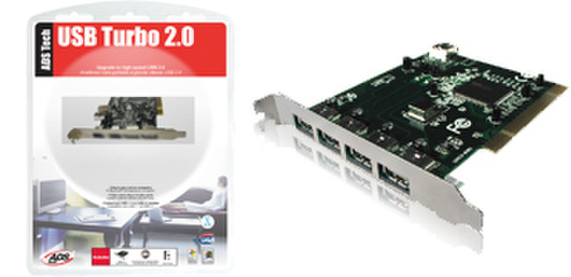 ADS Tech USBX-2000 USB Turbo 2.0 PCI USB 2.0 интерфейсная карта/адаптер