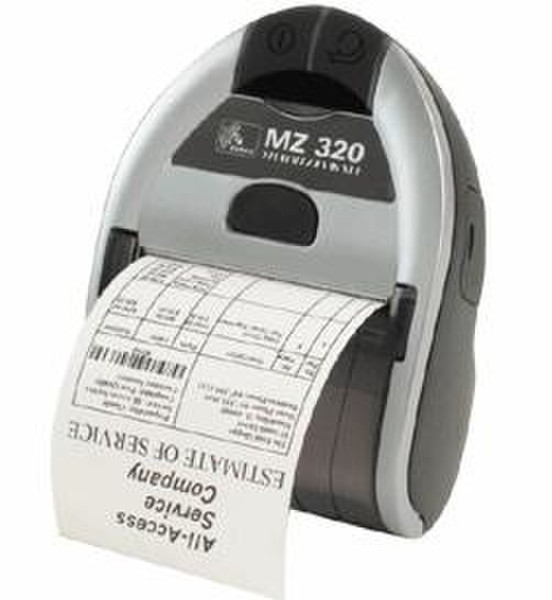 Zebra MZ320 Прямая термопечать Mobile printer 203 x 203dpi Черный, Серый, Cеребряный