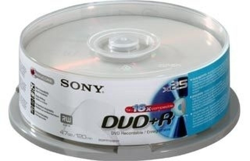 Sony DVD+R 4.7GB 120min 25pk